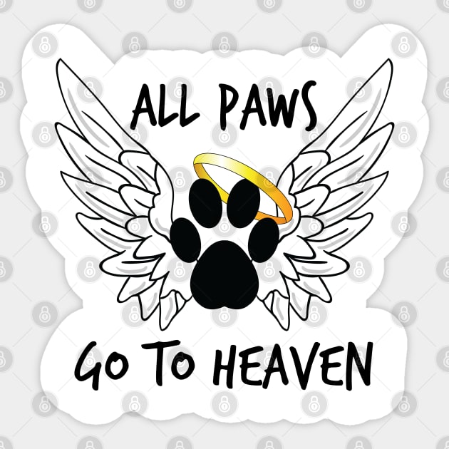 All Paws Go To Heaven Sticker by Litho